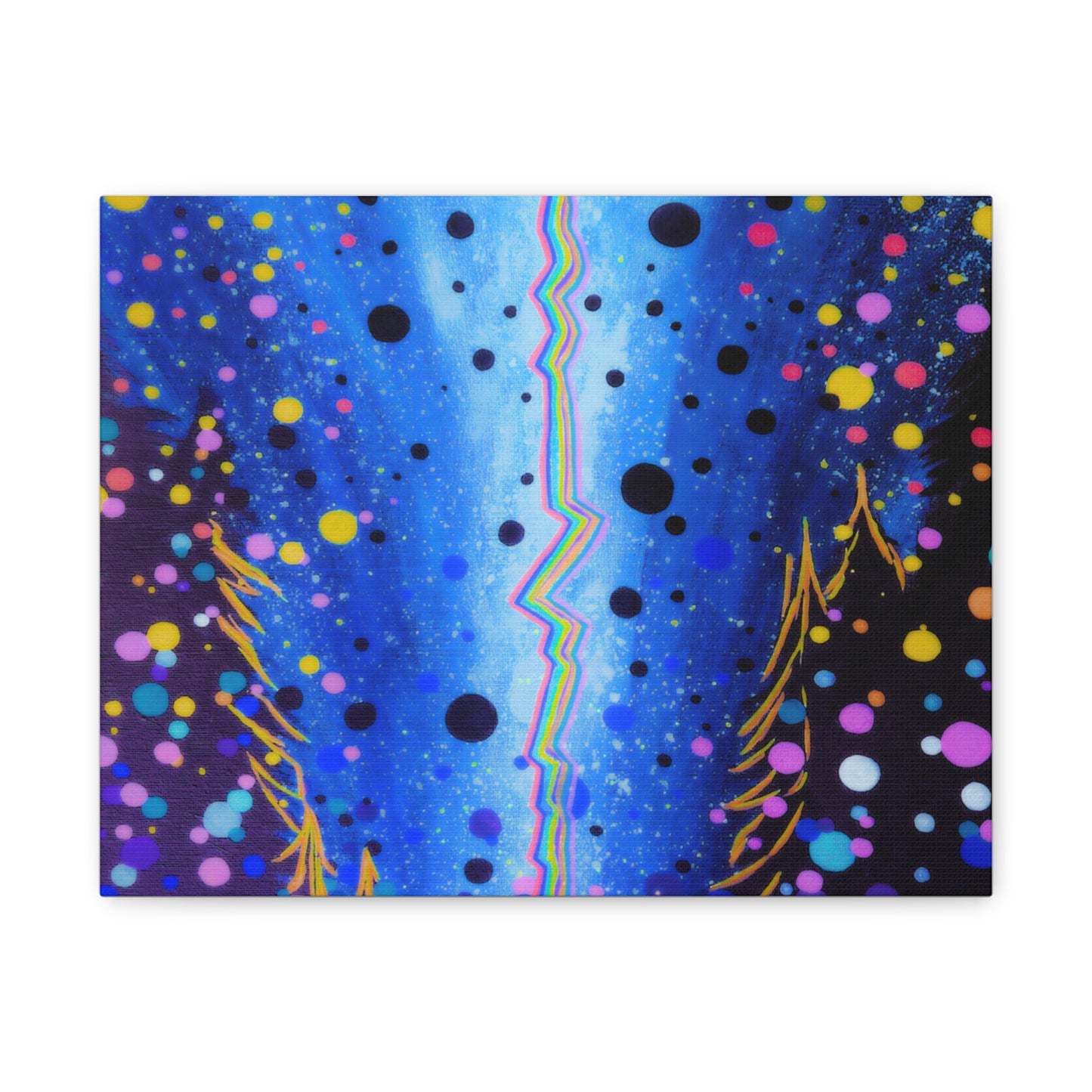 Blue Galaxy Cosmic Night Canvas Art