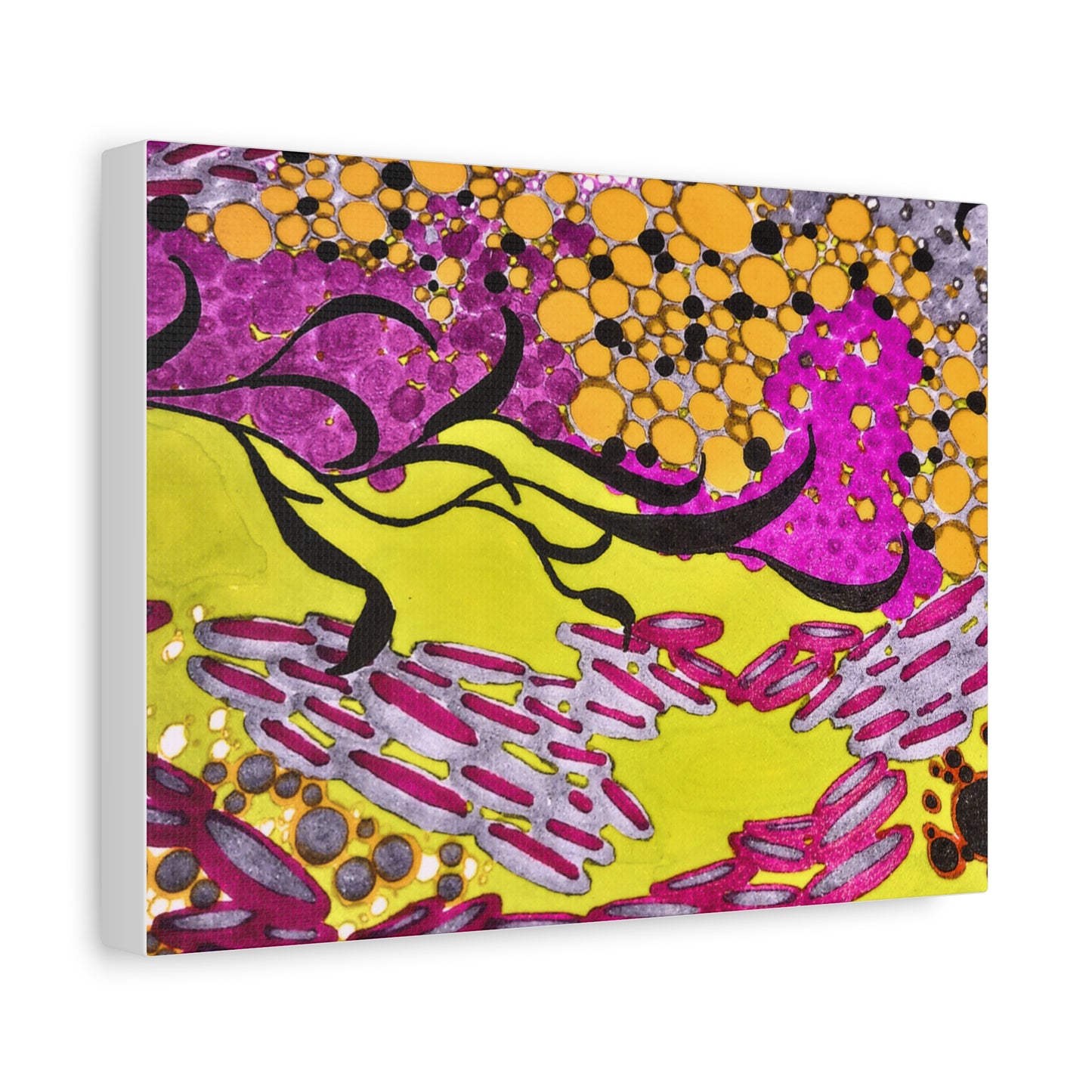 Vibrant Yellow & Magenta Wall Art