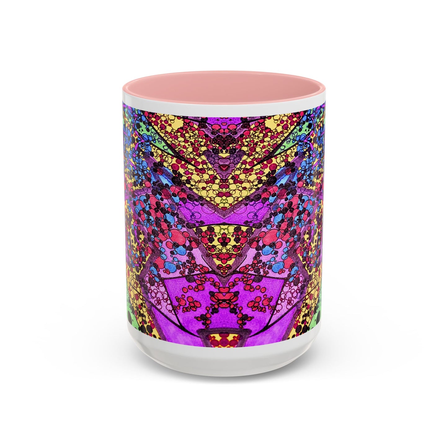 Vibrant Psychedelic Accent Coffee Mug – Colorful Abstract Art (11/15oz)