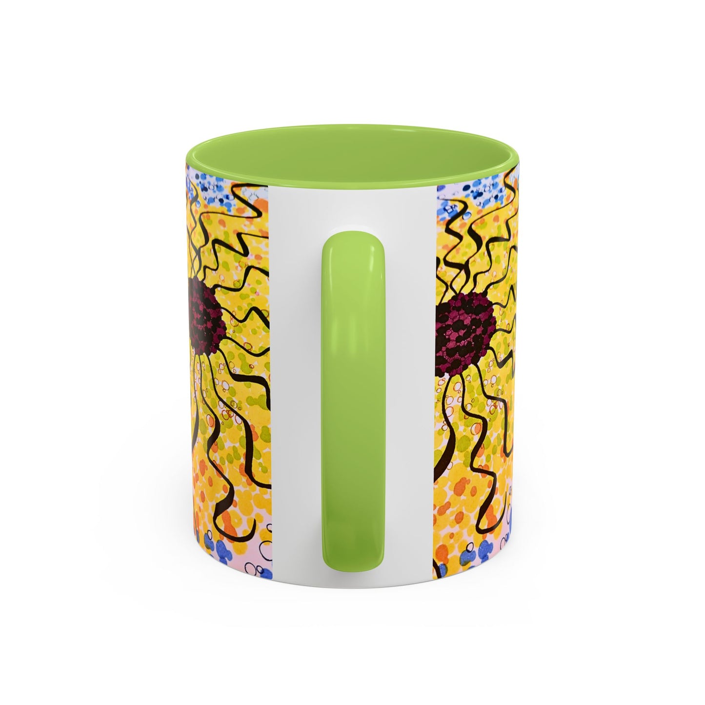 Sunburst Floral Accent Coffee Mug
