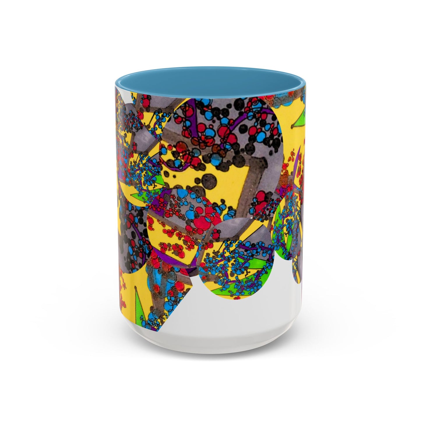 Abstract Colorburst Accent Coffee Mug — Vibrant Pop Art Design