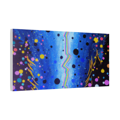 Blue Galaxy Cosmic Night Canvas Art