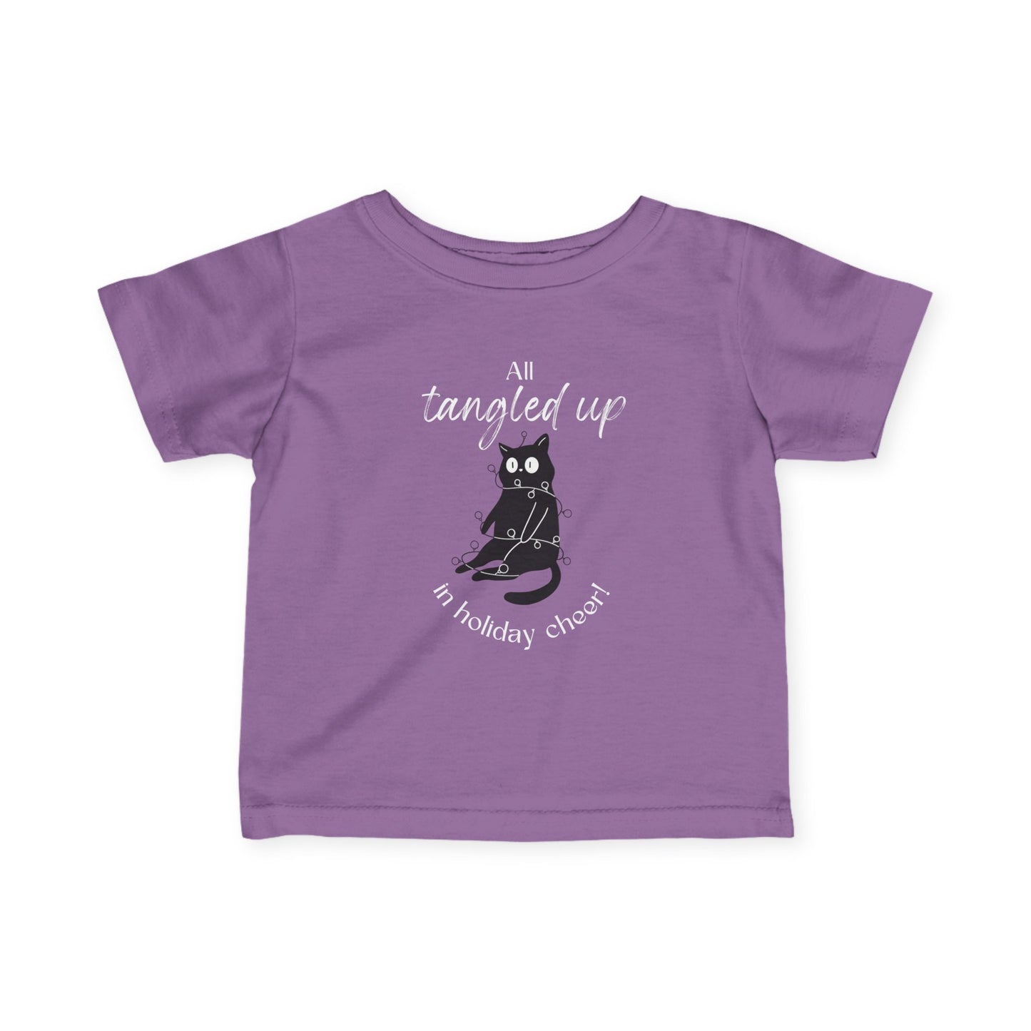 Infant Tee Black Cat Christmas Baby Shirt