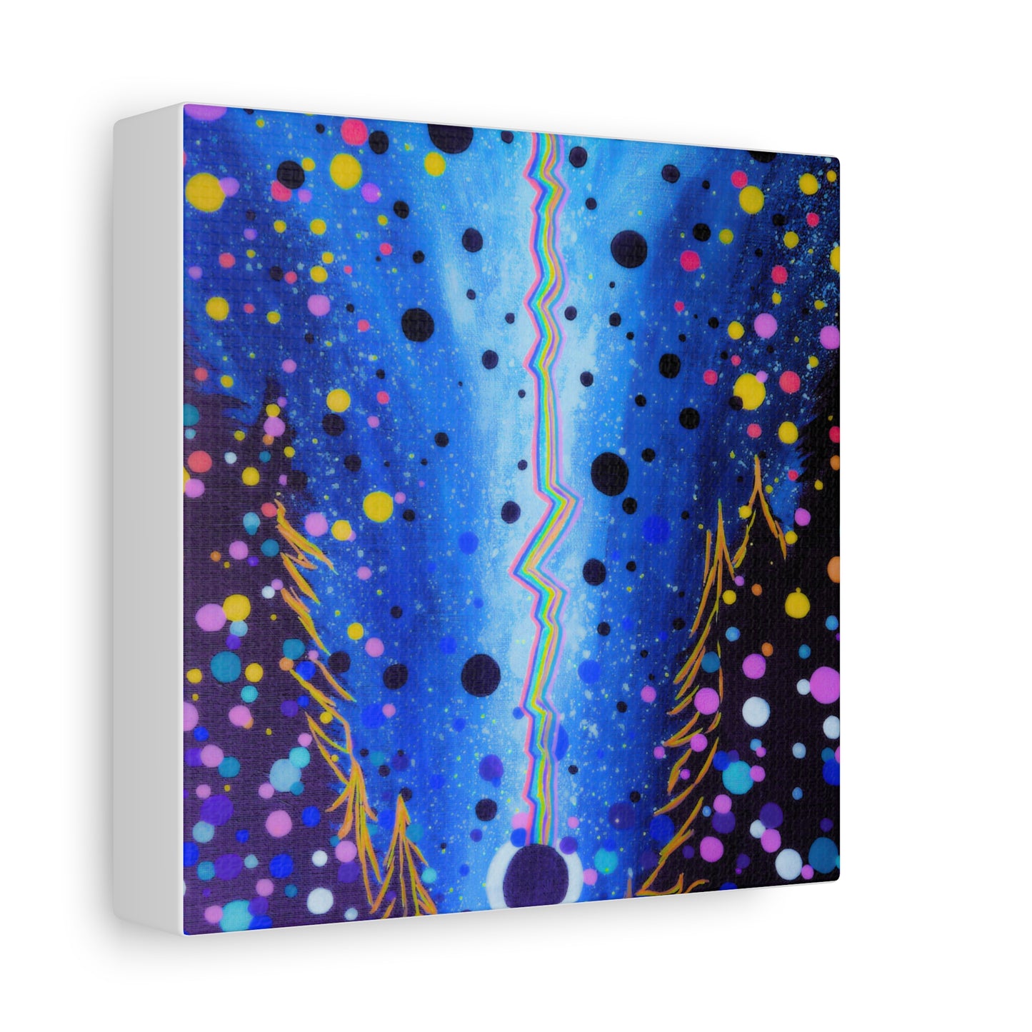 Blue Galaxy Cosmic Night Canvas Art