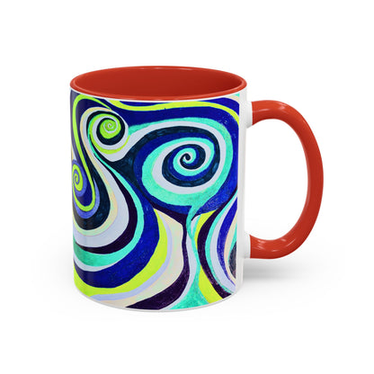 Abstract Swirl Accent Coffee Mug