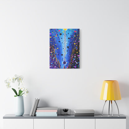 Blue Galaxy Cosmic Night Canvas Art