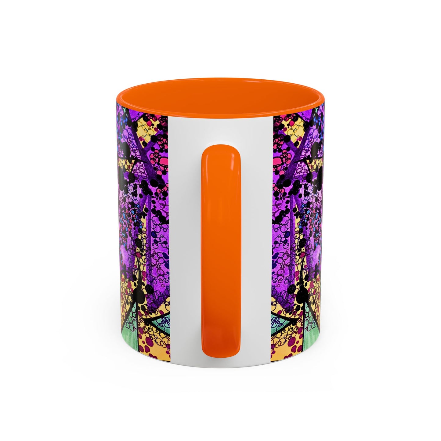 Vibrant Psychedelic Accent Coffee Mug – Colorful Abstract Art (11/15oz)