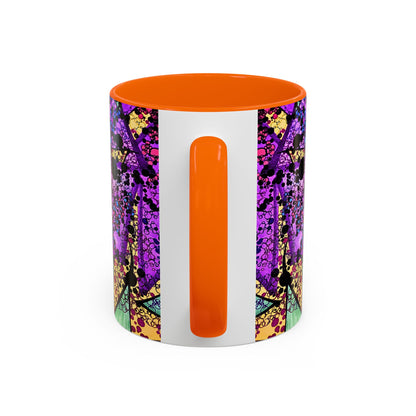 Vibrant Psychedelic Accent Coffee Mug – Colorful Abstract Art (11/15oz)
