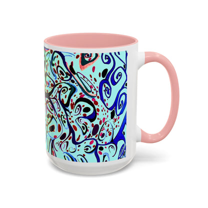 Abstract Floral Accent Coffee Mug
