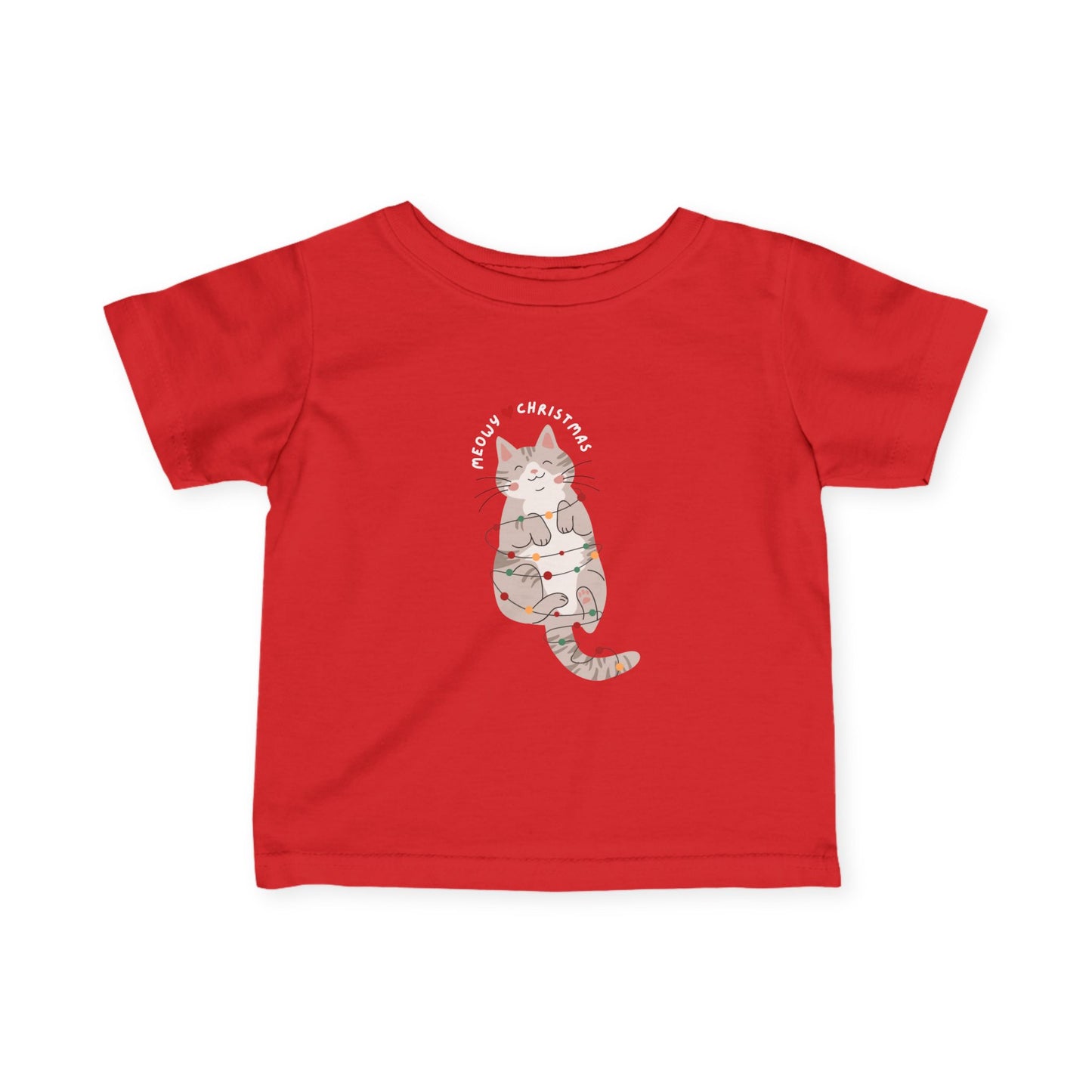 Infant Tee Cat Christmas