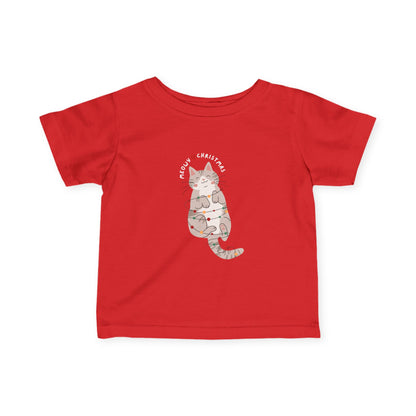 Infant Tee Cat Christmas