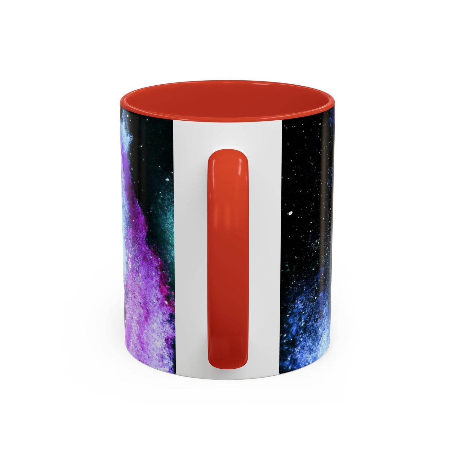 Galaxy Swirl Accent Coffee Mug — Pink Purple Nebula Art (11/15 oz)