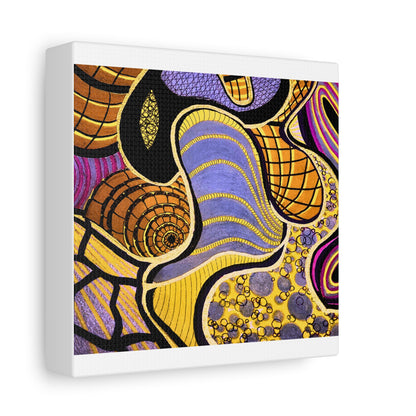 Abstract Gold & Purple Canvas Art