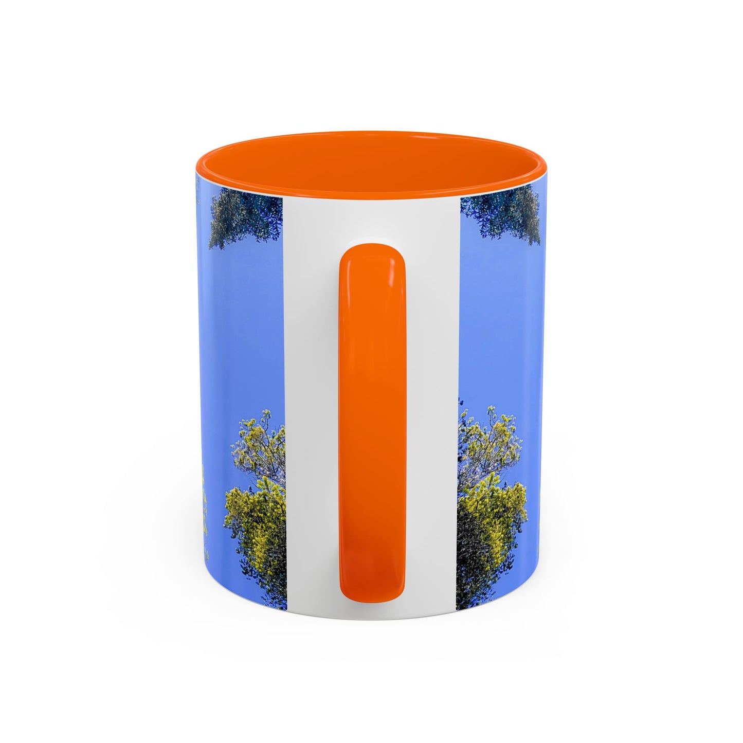 Scenic Pine Tree Sky Accent Coffee Mug – Nature Photography 11/15oz