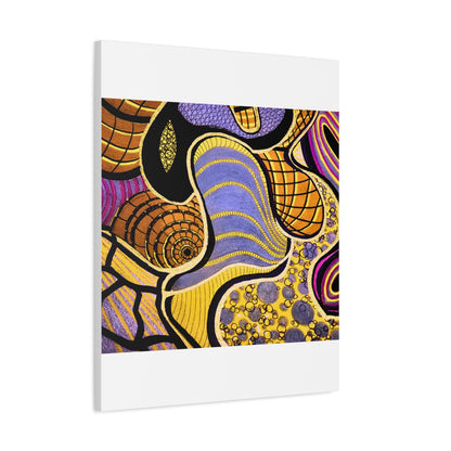 Abstract Gold & Purple Canvas Art