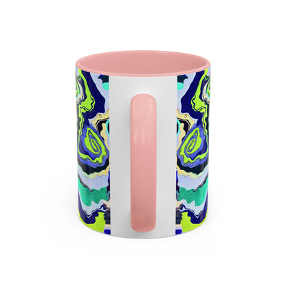 Abstract Blue Swirl Accent Coffee Mug
