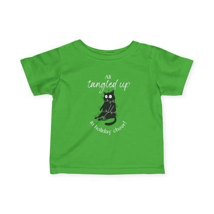 Infant Tee Black Cat Christmas Baby Shirt