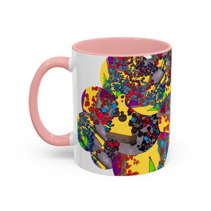 Abstract Colorburst Accent Coffee Mug — Vibrant Pop Art Design
