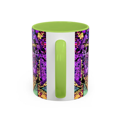 Vibrant Psychedelic Accent Coffee Mug – Colorful Abstract Art (11/15oz)
