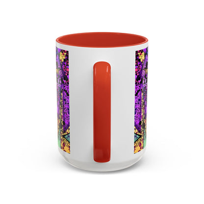 Vibrant Psychedelic Accent Coffee Mug – Colorful Abstract Art (11/15oz)