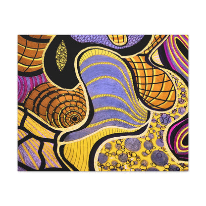 Abstract Gold & Purple Canvas Art