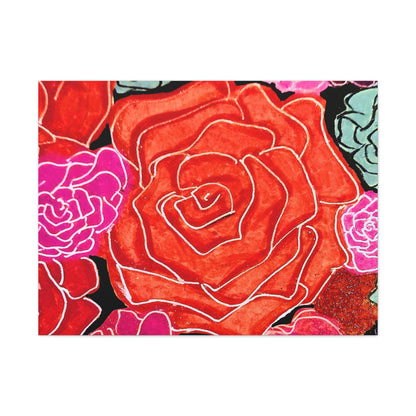 Bold Rose Floral Canvas Print