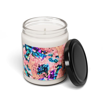 Scented Soy Candle Floral Abstract