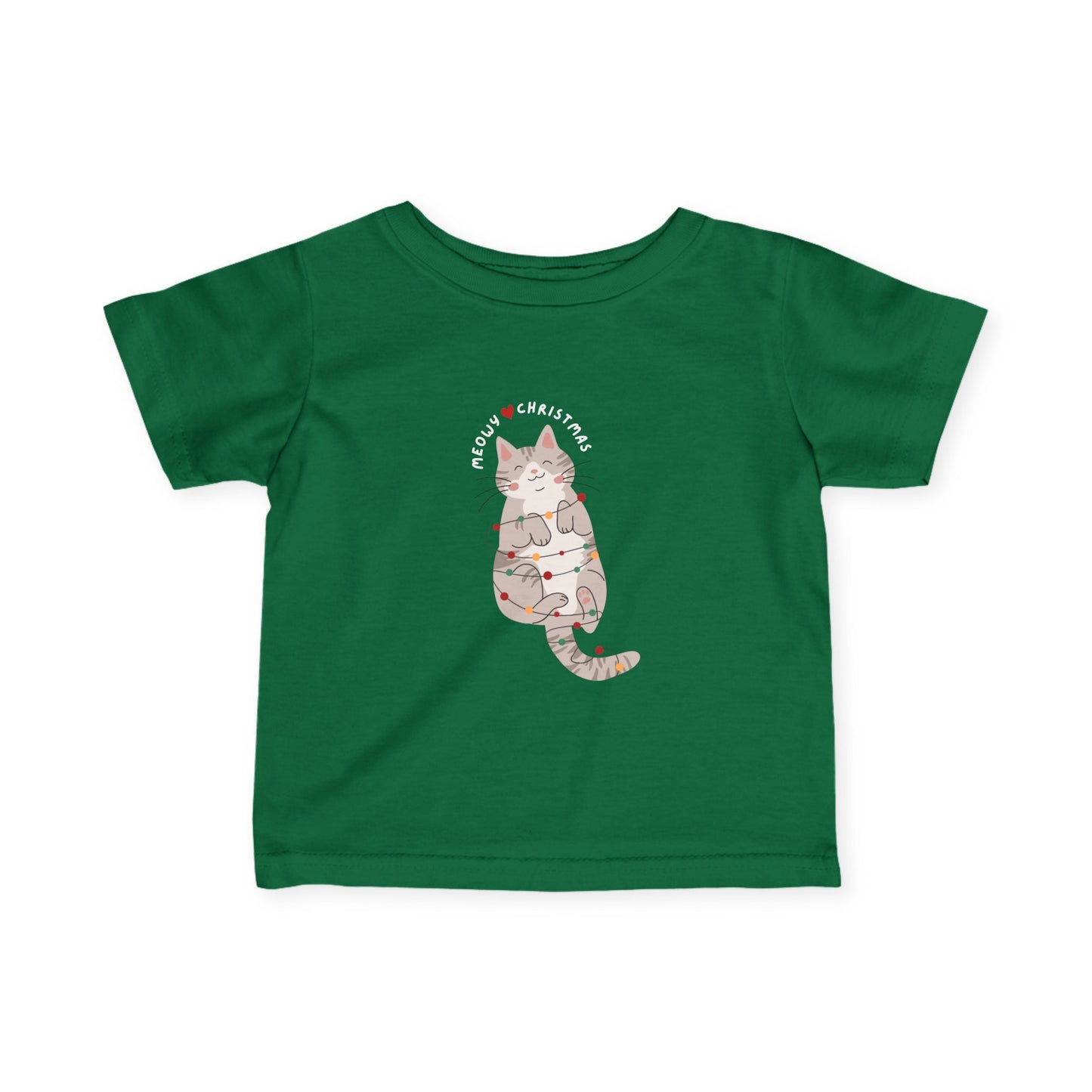 Infant Tee Cat Christmas