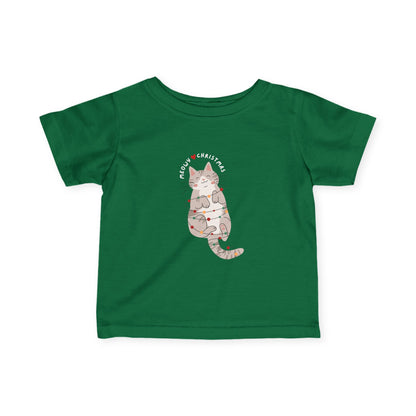 Infant Tee Cat Christmas