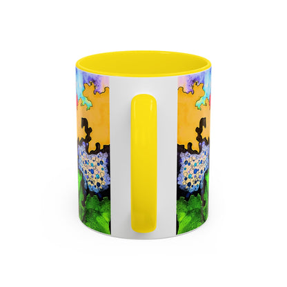 Abstract Colorful Art Coffee Mug — Vibrant Symmetry Accent Mug