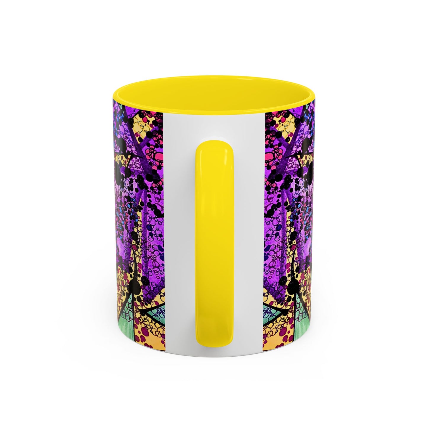 Vibrant Psychedelic Accent Coffee Mug – Colorful Abstract Art (11/15oz)