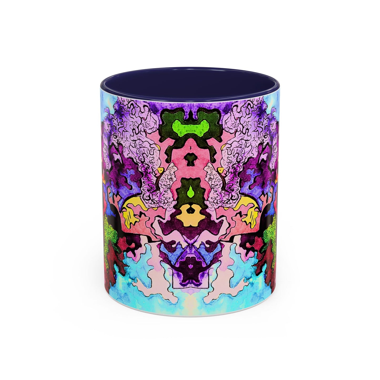Abstract Colorful Art Coffee Mug — Vibrant Symmetry Accent Mug