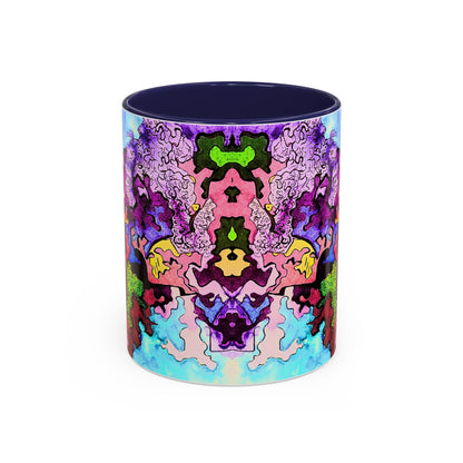 Abstract Colorful Art Coffee Mug — Vibrant Symmetry Accent Mug