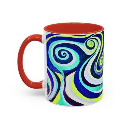 Abstract Swirl Accent Coffee Mug