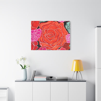 Bold Rose Floral Canvas Print