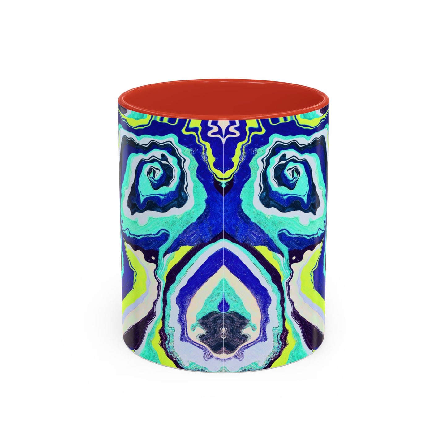Abstract Blue Swirl Accent Coffee Mug