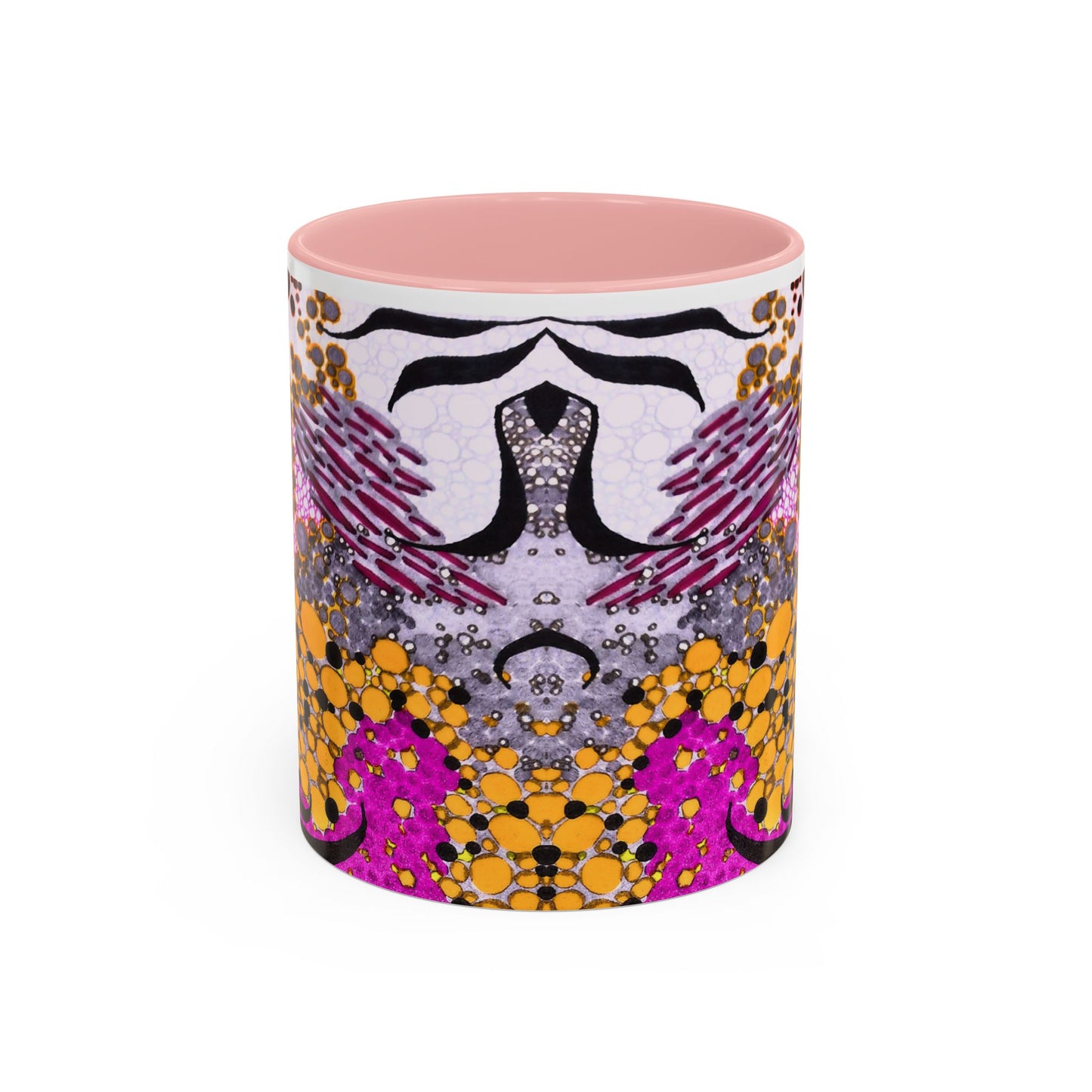 Accent Coffee Mug — Vibrant Abstract Floral Pattern (11/15oz)