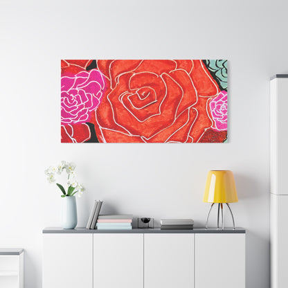 Bold Rose Floral Canvas Print