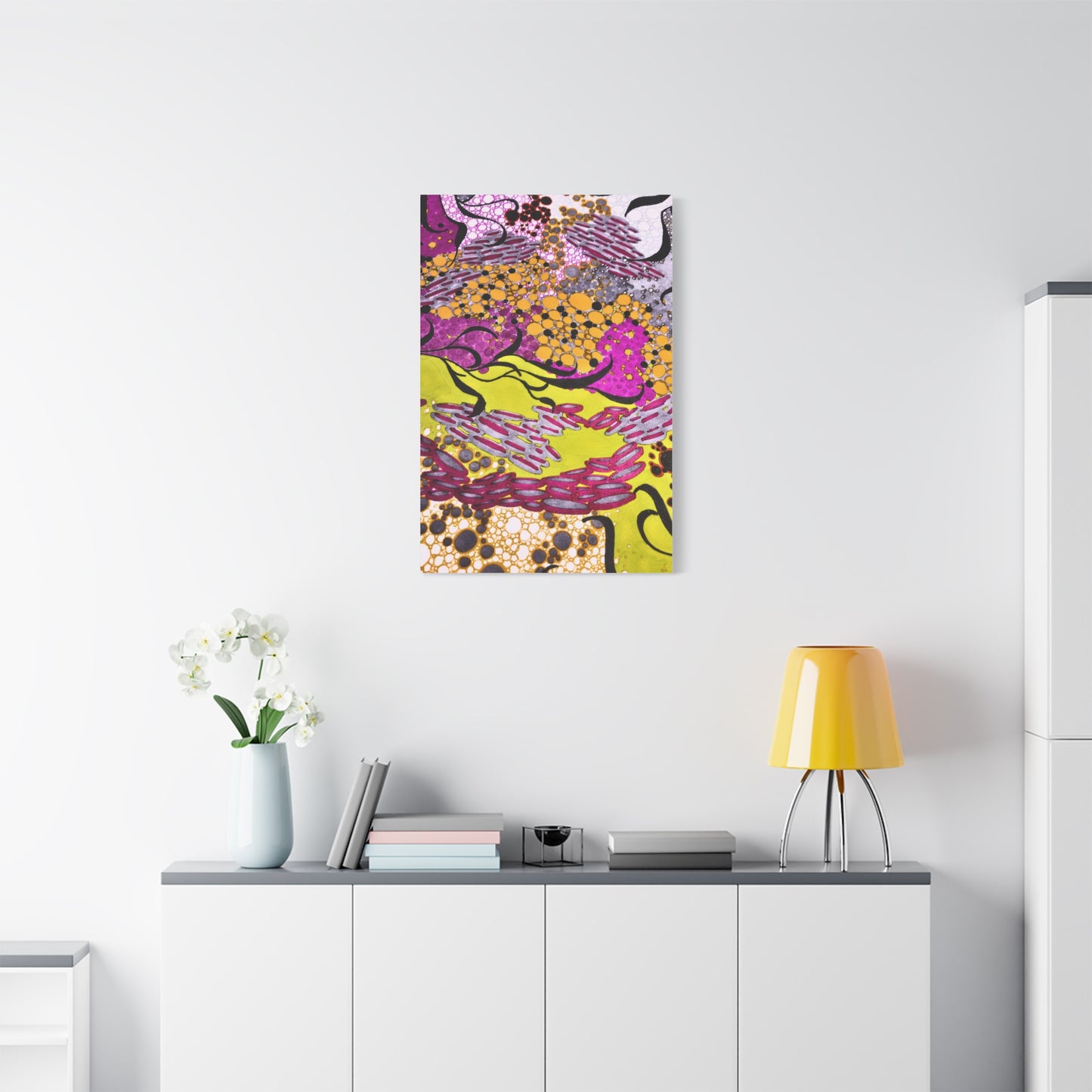 Vibrant Yellow & Magenta Wall Art