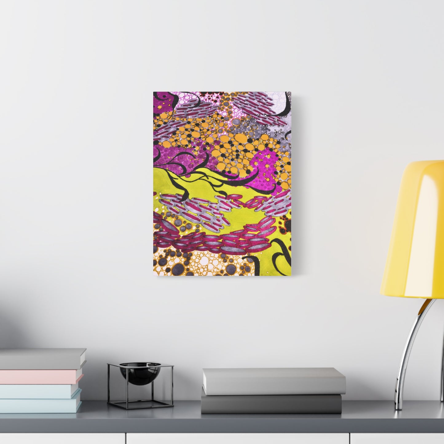 Vibrant Yellow & Magenta Wall Art