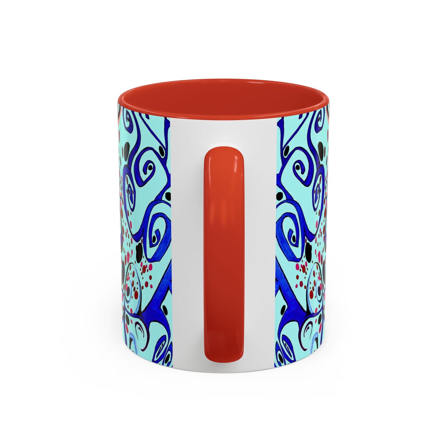 Abstract Floral Accent Coffee Mug