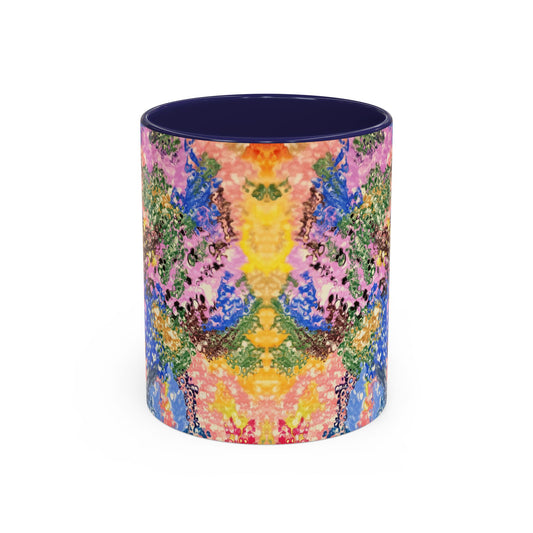 Colorful Abstract Accent Coffee Mug – Vibrant Kaleidoscope Art (11/15 oz)