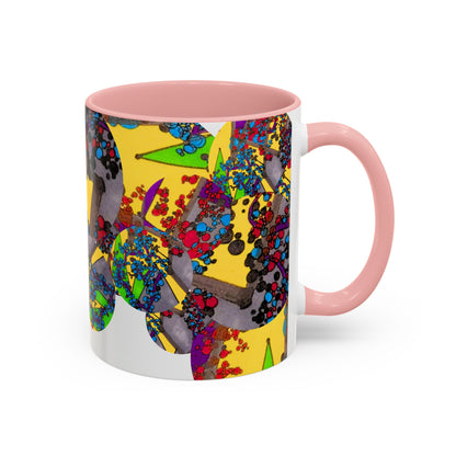 Abstract Colorburst Accent Coffee Mug — Vibrant Pop Art Design