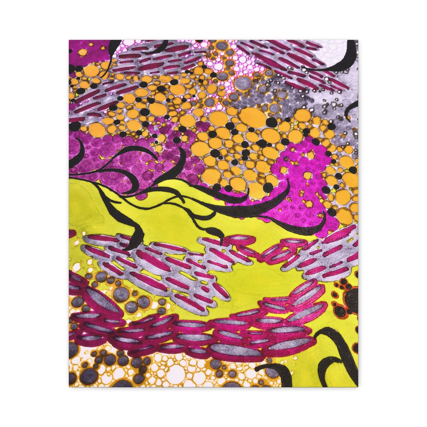 Vibrant Yellow & Magenta Wall Art