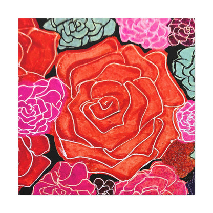 Bold Rose Floral Canvas Print