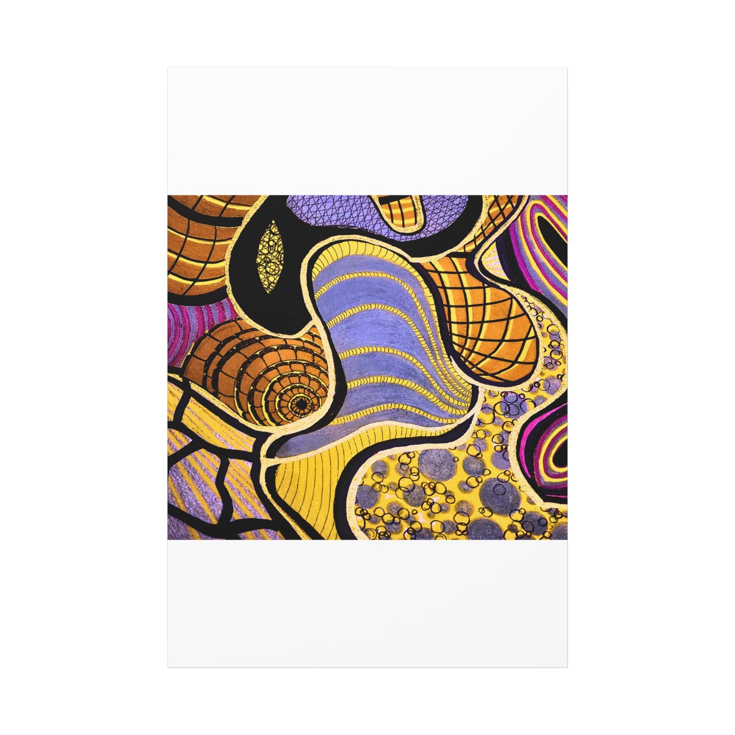 Abstract Gold & Purple Canvas Art