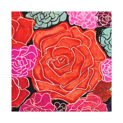 Bold Rose Floral Canvas Print