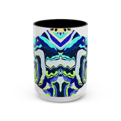 Abstract Ocean Waves Accent Mug