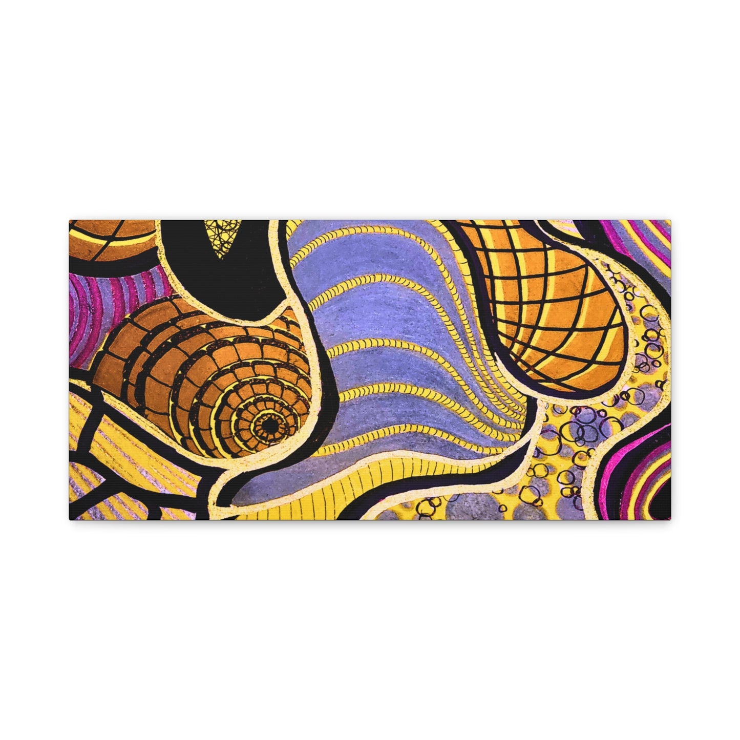 Abstract Gold & Purple Canvas Art