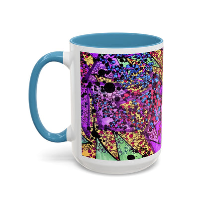Vibrant Psychedelic Accent Coffee Mug – Colorful Abstract Art (11/15oz)